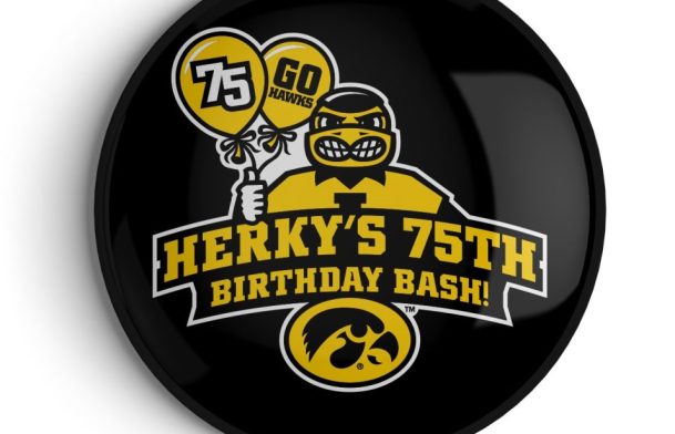 Herky's 75th Birthday Bash Button